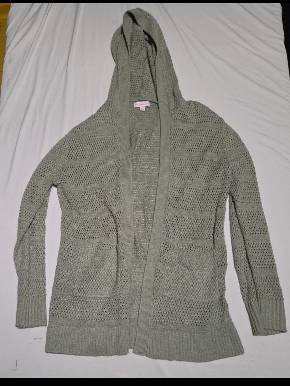 Design history women's XL Green knit cardigan sweater #17
